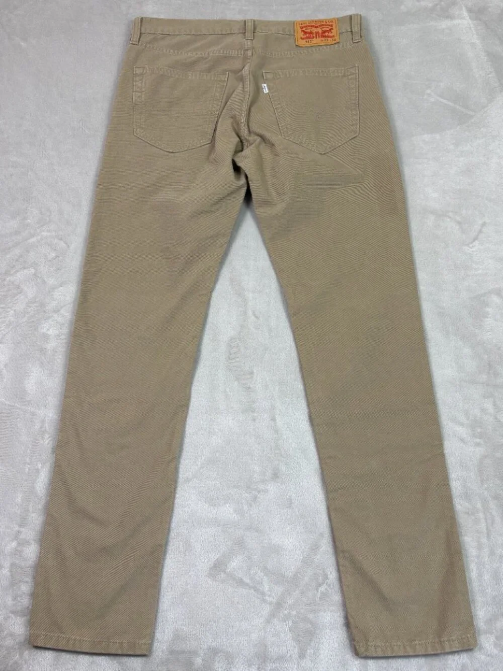 Levis 512 Slim Taper Pants Mens 33 x 34  Khaki Tan Stretch Chino Style